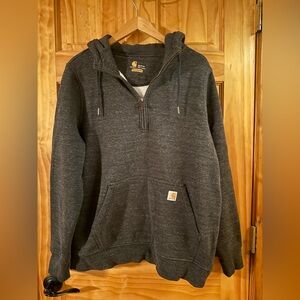 Women’s Carhartt XL Relaxed Fit Clarksburg Half Zip Hoodie in Charcoal Heather